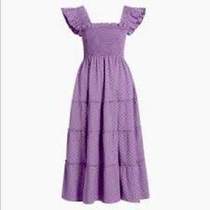 NWT Hill House Home - Ellie Nap Dress - Plum Floral Jacquard - Medium